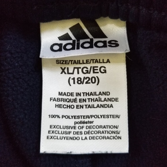 Adidas 3-Stripe Kid's Navy Athletic Pants Size Xlarge (Kids) - Picture 9 of 11